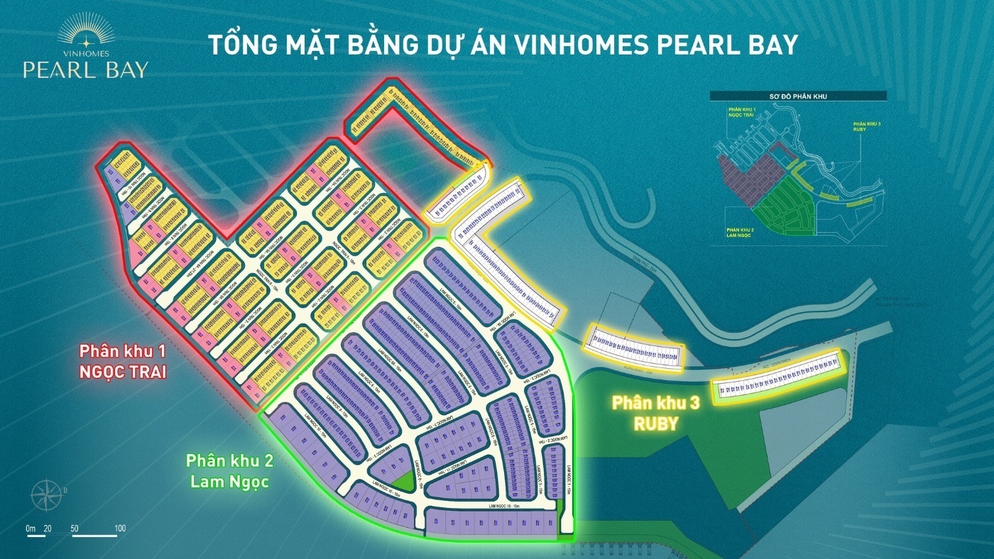 Mặt bằng tổng thể Vinhomes Pearl Bay